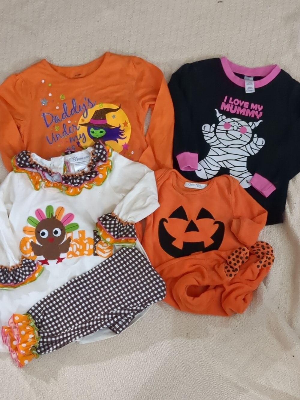 Kids Size Halloween & Thanksgiving Outfits